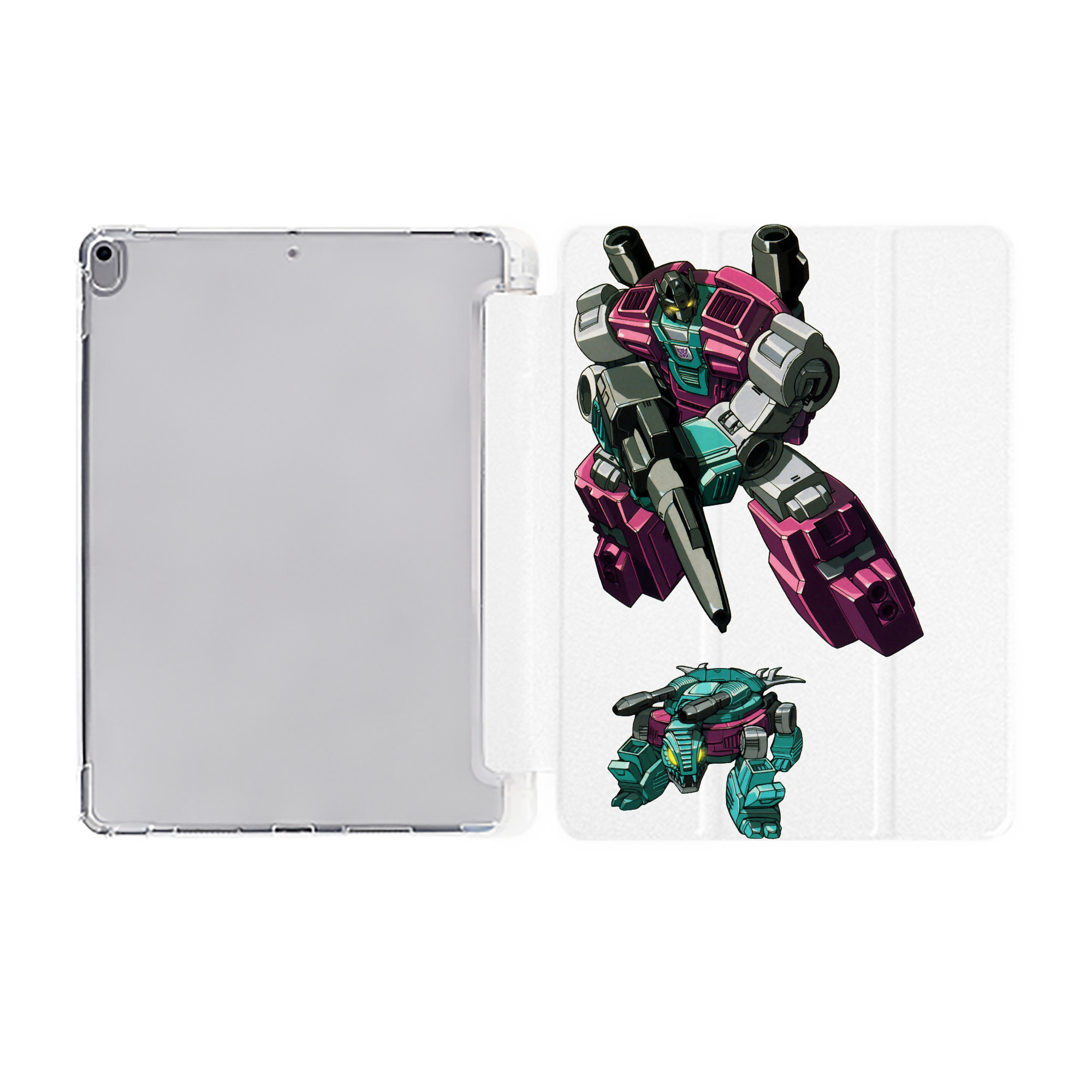 （画像用）  IPad ケース ペン収納付き 三つ折りスタンド PUレザー×シリコン 対応機種9.5/10.5/10.9インチ